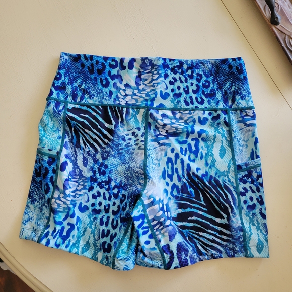 Constantly Varied Gear Pants - Constantly Varied Gear Blue Animal Print Bike Shorts